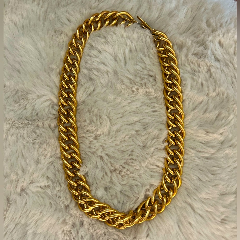 Vintage chunky gold chain necklace